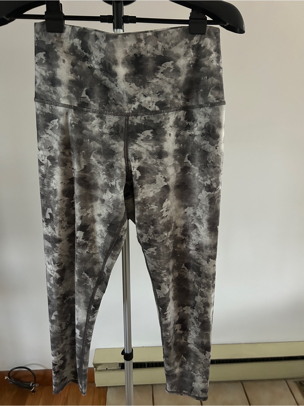 Evolution and Creation Black & Gray Tie-Dye Leggings